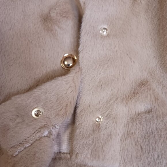 H & M Women's Teddy Cardigan Beige Soft and Fluffy size S - Picture 4 of 10